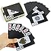 Joyoldelf Creative Playing Cards, Plastic PVC Waterproof Poker Deck of Cards with Black Backing in Box for Cardistry, Magic Trick and Party (Black) (Black-White)