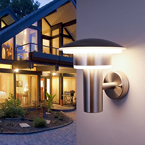 NBHANYUAN Lighting® Buitenverlichting Buiten LED Muur Roestvrij staal Wandkandelaar Buiten Weerbestendig Warm wit… - Afbeelding 6