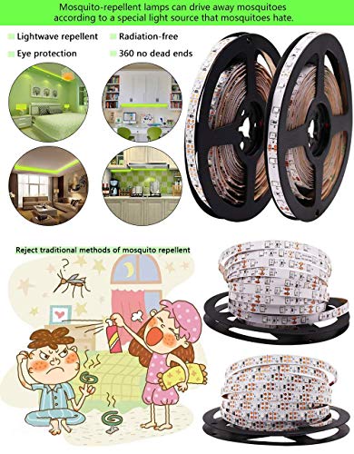 HTHJSCO Led Strip Light, Rope Light with 12V Power Supply USB Controller and String Light Fixing Clips Color Changing Light Strip for Home Kitchen