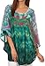 Sakkas 15031 - Lepha Long Wide Multi Colored Tie Dye Sequin Embroidered Poncho Top Blouse - Purple - OS