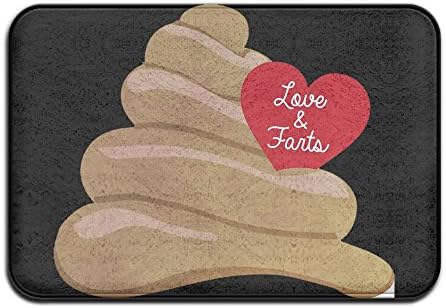 Love &amp; Farts Poo Doormat Entrance Mat Floor Mat Rug Indoor/Outdoor/Front Door/Bathroom Mats Rubber Non Slip