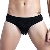 Qin.Orianna Men’s Hiding Gaff Panty Shaper Brief For Crossdressing Transgender  (Asian S, Black)
