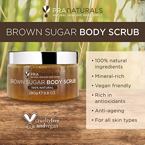 PraNaturals Brown Sugar Body Scrub Natural Exfoliating Body Scrub