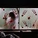 Halloween Decorations Crime Scene Party,Halloween Window Decals Wall Stickers Decor, Bloody Handprint Footprint Horror Zombie Party Decorations Supplies 2Sheets.