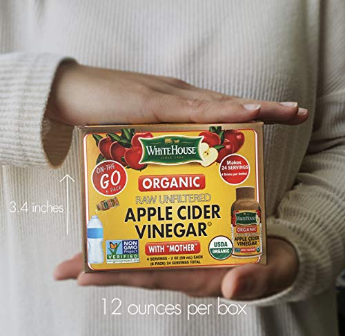 (6pk bottles/2oz each) White House Organic Apple Cider Vinegar ON-THE-GO