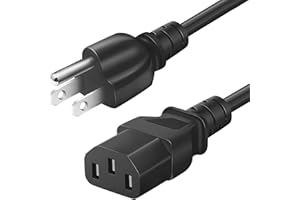 YINJUE Power Cord Cable for Amplifier Musical Peavey Vox Guitar Amp PC AC Amplifiers, 18 AWG Universal 3 Prong Replacement AC Power Cord Cable 6 FT