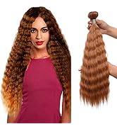 ADOIFAIR Kinky Straight Hair Bundles Color 30# Synthetic Hair Weave Extensions Yaki Straight Hair...