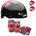Marvel Ultimate Spiderman Kids Scooter / Bike Helmet Pads Gloves & LED Lights - 9 Piece Set