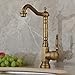 Hiendure Antique Brass Finish Widespread Kitchen Sink Faucet Centerset Bathroom Basin Mixer Tap