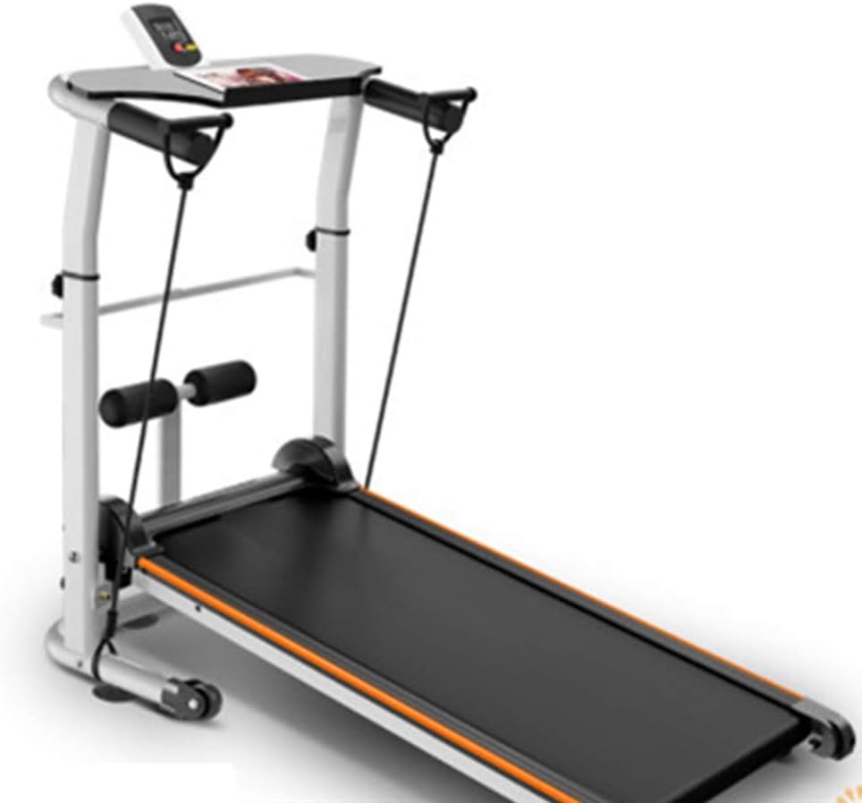 YAzNdom Walking Running Machine Mechanical Treadmill Folding Space Saver Fitness Running Machine Running Machine for Home Apartment Running (Color : Orange, Size : 120x60x20cm)