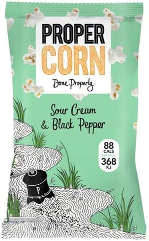 Propercorn | Propercorn - Sour Cream & Black Pepper | 9 x 20g (UK)