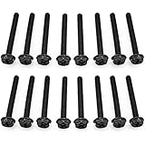 XSPC Radiator Screw Set, #6-32 UNC, 30mm, Black, 16-pack