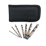Norseman 7pc Acrylic Point Drill Set with Soft Case Black/gold