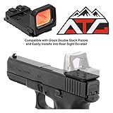 ATG Patch and NcSTAR Flip Red Dot Pistol Sight 3 MOA Glock MOS RMR Slide Mount Backup Iron Sights