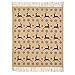 Snowflake and Prancer Printed Cotton Woven Cozy Cabin Christmas Throw Gift 60x50 inches - Holiday Decoration