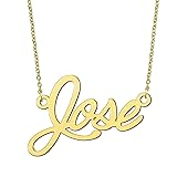 BYBWBL Jose Name Pendant Necklace 18k Gold Plated