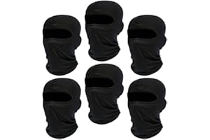 FANJIN 6 Pack of Ski Mask Bandana Face Hat for Outdoor Summer Face Covering Ice Silk UV Protection Balaclavas Headwear