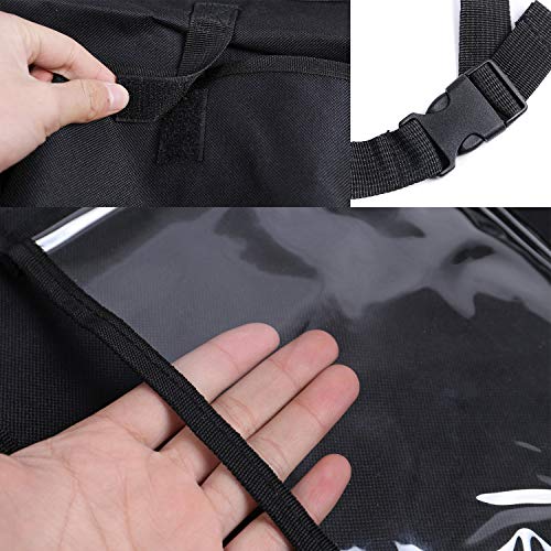Fullsexy 2 Pack Car Backseat Organizer with Touch Screen Tablet Holder, Waterproof Kick Mats Back Seat Protector, NO Bad Smell (24" X 16")