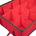 Christmas Ornament Storage Container Organizer with 2 Removable Trays and 30 XL Decoration Storage Compartments (22.5