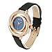 Dictac Wrist Watch Women Fashion Analog Black Leather Leisure Dress Watch