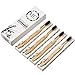 MAXCARE.MC - Bamboo Toothbrushes Charcoal Activated Organic Wooden- Set of 4 – Natural, Eco-Friendly, Biodegradable, Gentle on Teeth & Gums, Safe Teeth Whitening, BPA Free, Medium Soft Bristles