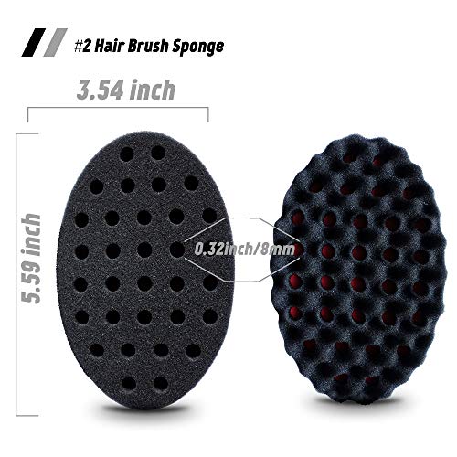 Twist Hair Sponge, Dread Sponges Brush for Men Women Curls, 3 Large