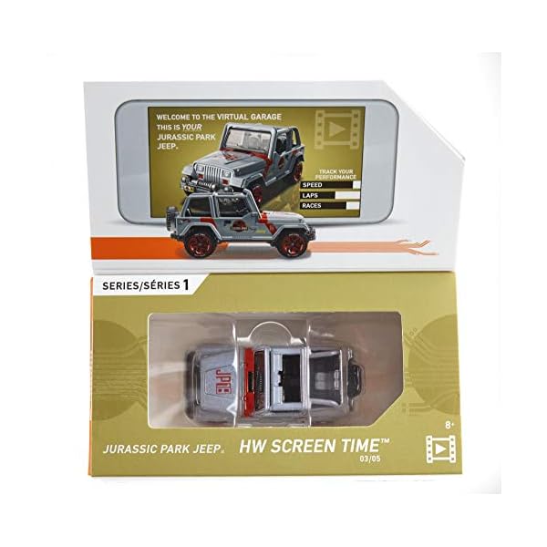 Hot Wheels FXB42 iD Die-Cast 1:64 Jurassic Park Jeep – Bild 6