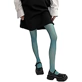 cunueae Women Solid Candy Colored Thin Seamless Pantyhose Semi Opaque Colorful Elastic Footed Tights Stockings Brea