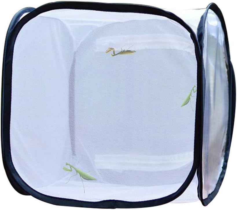 Stackable Insect Cage Jixista Insect Cage Mesh Portable Butterfly Insect Habitat Cage ...