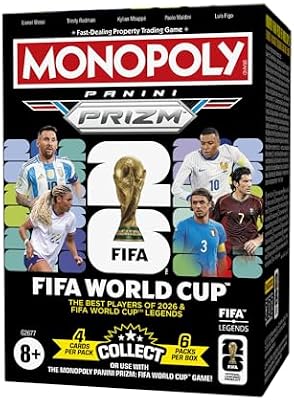 Panini Prizm: Copa Mundial de la FIFA, Caja de Cartas de coleccionables | Estrellas Actuales y Leyendas de la Copa Mundial DE LA FIFA | Regalos para los Fans del fútbol