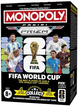 Panini Prizm: FIFA World Cup Trading Cards Booster Box | aktuelle Stars und FIFA World Cup Legends | Geschenke für Fußballfans
