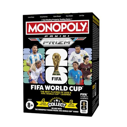 Panini Prizm: FIFA World Cup Trading Cards Booster Box | aktuelle Stars und FIFA World Cup Legends | Geschenke für Fußballfans