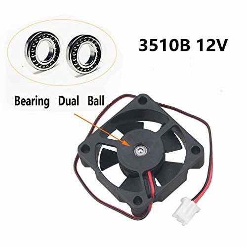 GDSTIME 35mm x 35mm x 10mm DC 12v Brushless Cooling fan Ball Bearing