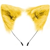 SMILETERNITY Handmade Fox Wolf Cat Ears Headwear Costume Accessories for Halloween Christmas Party