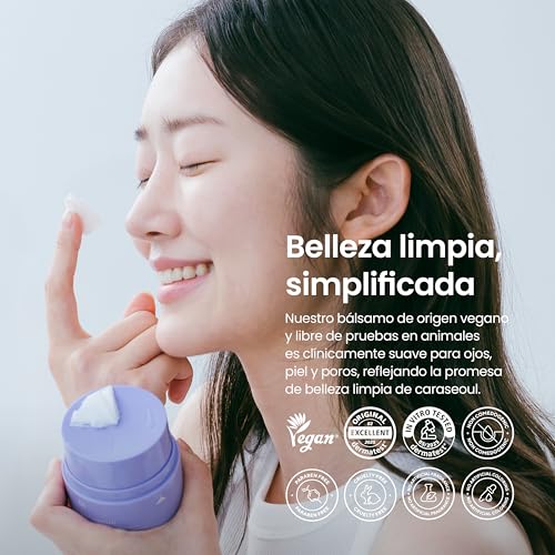 caraseoul Bálsamo Limpiador Suave Giratorio con BHA ácido salicílico & Bakuchiol, vegano, textura no grasa, aceite limpiador tamaño viaje, cuidado de la piel coreano, para todo tipo de piel (50ml)