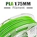 AMOLEN 3D Printer Filament, Temperature Color Change PLA Filament 1.75mm +/- 0.03 mm, 200G(0.44lb), Green to Yellow, Includes Sample UV Color Change Filament - 100% USA