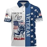 I Stand for Flag US Veteran Polo Shirt, Veterans Shirt, Military Polo Shirt, Military Gift Ideas, Gifts for Veterans Men
