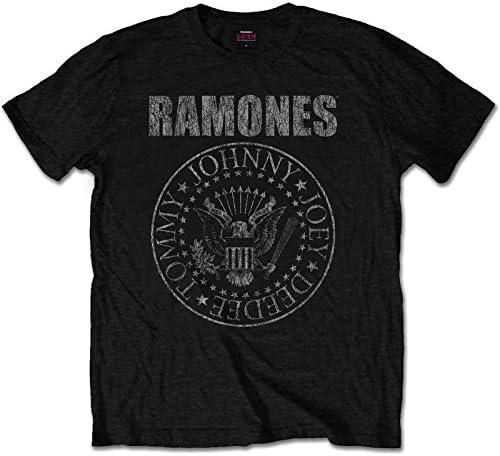 The Ramones Official T Shirt Punk Hey Ho Distressed Seal Vintage