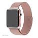 Pandawell Apple Watch Band, Stainless Steel Replacement Watchband Strap Wrist Band with Adapter for Apple Watch & Sport & Edition - 38mm - Rose Gold