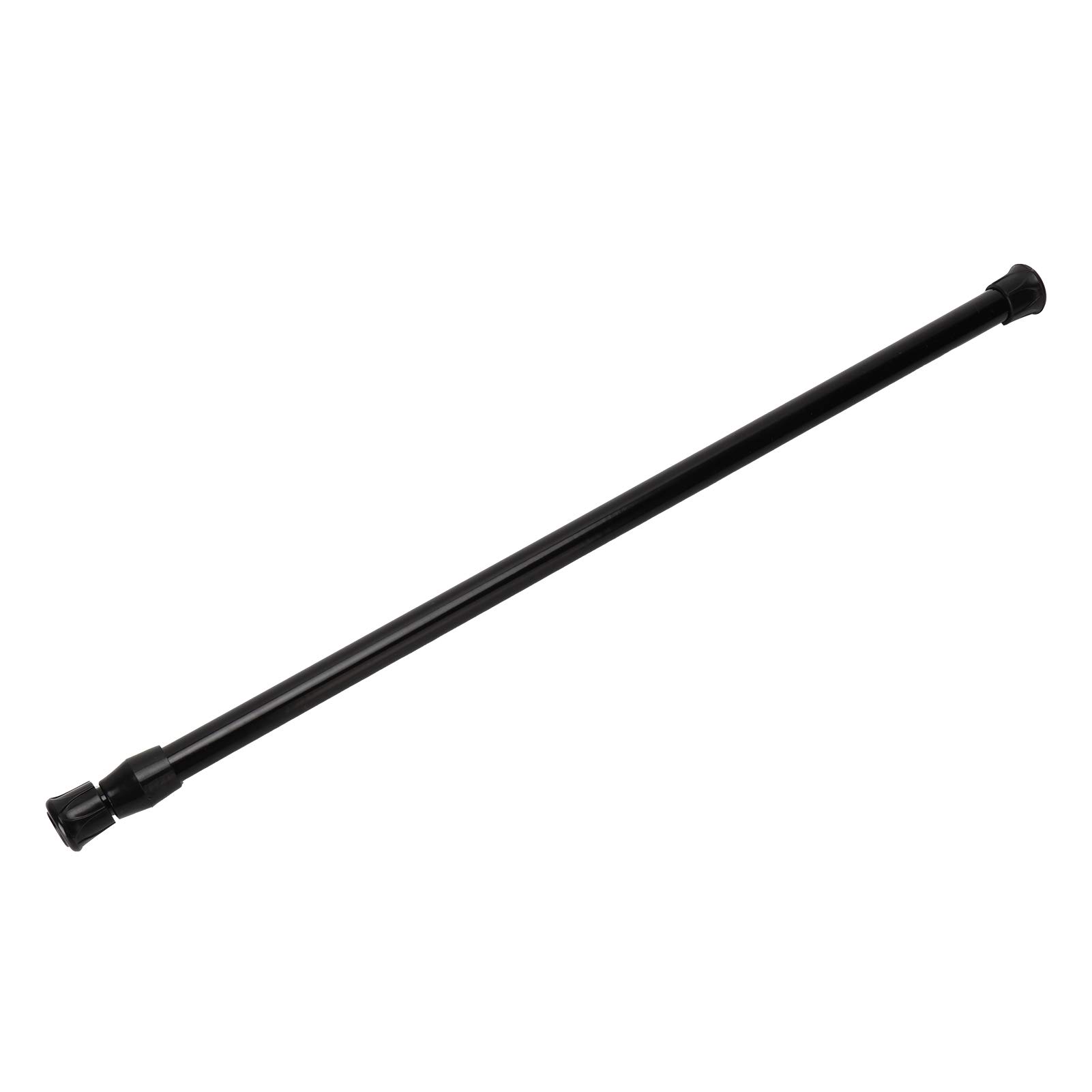 Fockety Curtain Rod, Black High Carbon Steel, 1.2 cm Diameter, Adjustable Tension Mounted, Painted Finish