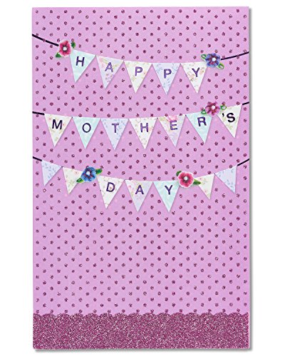 American Greetings Smiles Laughter Happiness Mother’s Day Card with Glitter