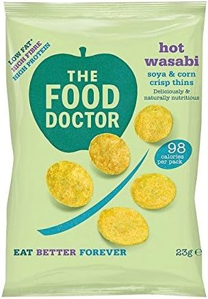 The Food Doctor Hot Wasabi Corn & Soy Crisp Thins - 23g