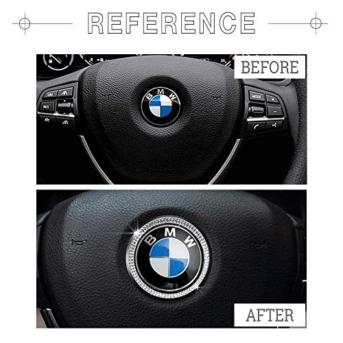 Car Steering Wheel Center Metal Crystal Diamond Decorative for BMW New 3 Series 320 GT5 Series X1 X 3 X4 X 5 X6 E46 E30 E34 E36 E39 E53 E60 E90