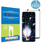 Samsung Galaxy S8 Plus PET HD Screen Protector , Wtbone [3 - Pack][No Bubble][Case-Friendly][3D coverage] PET HD Screen Protector Film for Samsung Galaxy S8 Plus Black