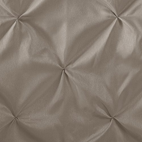 Madison Park Laurel Taupe Shower Curtain, Pieced Transitional Shower