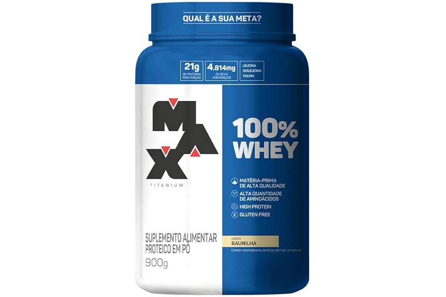 Max Titanium 100% Whey - 900G Baunilha -