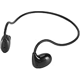 ASHATA Air Conduction Bluetooth Headset, Open Ear Bluetooth Headset Earphones, 8 Hrs Playtime, Support HSP A2DP AVRCP, Open Ear Stereo Bluetooth EDR Sport Headphones for Workouts Running (Black)