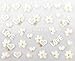 PUEEN 3D Nail Art Sticker Collection Set F1 - 12 Packs in Different Designs (Over 288 Stickers) White w/ Rhinestones 3D Flowers Butterflies Hearts Nail Art Decal Stickers for Cellphones & Nails Decorations-BH000261