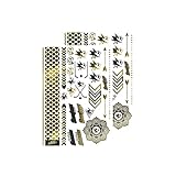NHL San Jose Sharks Metallic Body Jewelry, 2 Full Sheets, White