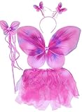 Designed 2B Sweet Girls' 4 Pc Neon Fairy Costume Tutu Set